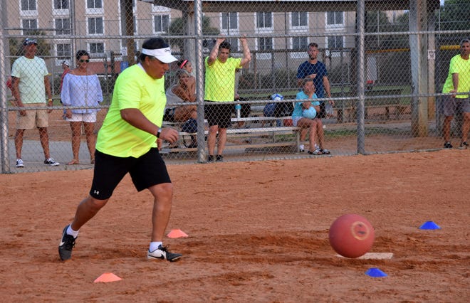 The softball fields at Morgan Sports Center are not just for softball. Destin has a kickball league that plays in the summer.