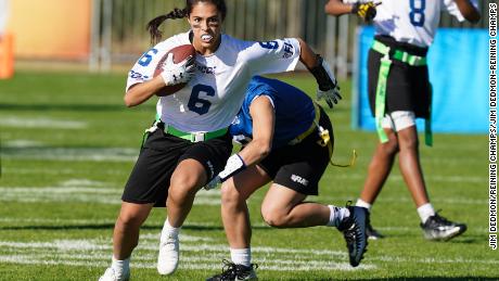 Teams from around the U.S. participate in the NFL Flag Football Championships.