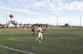 Spartans WILD TIP TOES CATCH - 2016 USFTL Nationals Flag Football Tournament Highlight