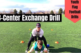 Youth Flag Football Drill | QB - Center Exchange Drill | Beginner Flag Football Drills for Kids