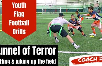 Youth Flag Football Drills | Tunnel of Terror Cutting, Agility, and Speed Drill | Score More TDs!