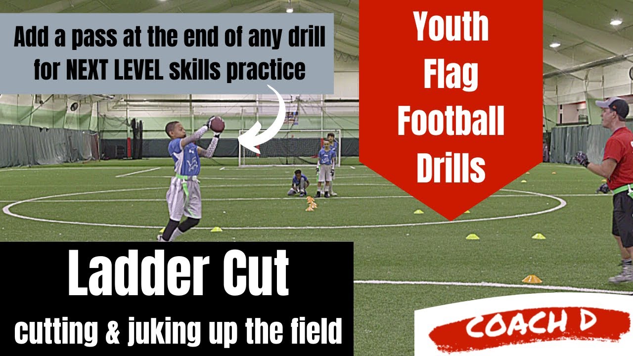 Youth Flag Football Drills with National Flag Football | Juking, Cutting, Speed, Agility -Score More