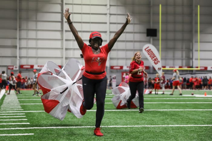 Women of Red Event at the Buccaneers indoor practice facility.