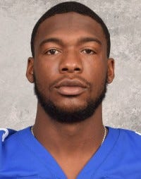 Former Franklin County defensive back Michael Leslie, now at Lindsey Wilson, was the defensive player of the game in the NAIA national championship game.