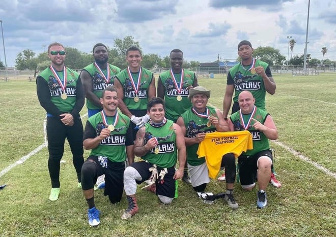 Officer John Garcia and Paramedic Rene Vela participated at the Texas Police Games in flag football. Their team earned a gold medal.