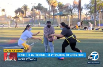 Rise Kohyang High School flag football player Nadirah Mayrena to participate in pregame coin toss ceremony at Super Bowl LVI