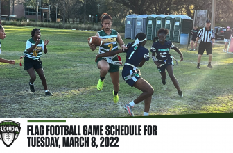 FLAG FOOTBALL: Game schedule for Tuesday, March 8, 2022