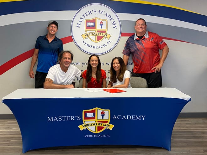 Master's Academy senior Sunshine Tarpey signed a letter of intent to continue her career at Grove City College in Pennsylvania on Monday, May 9, 2022.
