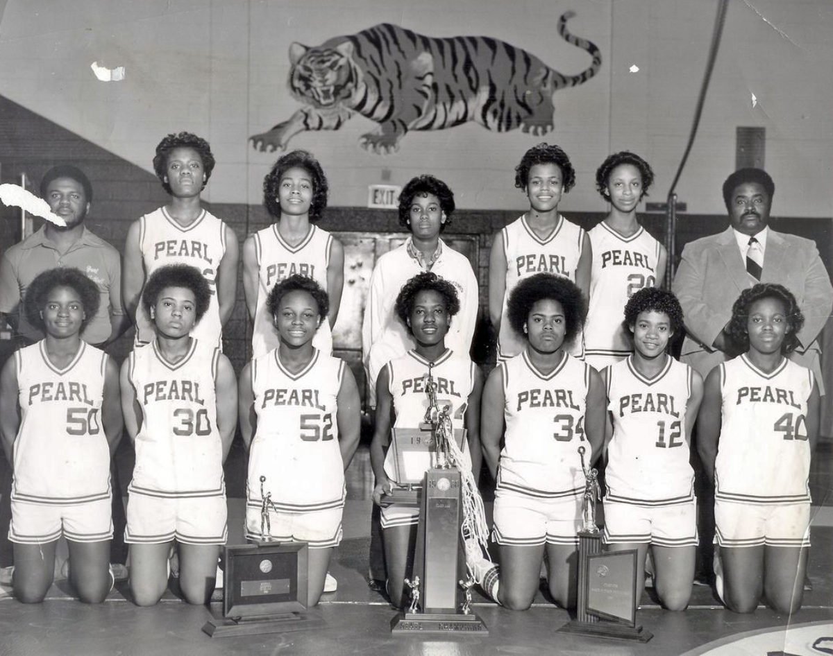 Pearl High School won the first Class AAA girls' basketball championship under the five-on-five rules in 1980.