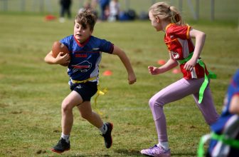 11 Primary Schools from around the Highlands take part in flag football tournament organised by Highland Wildcats at Bught Park