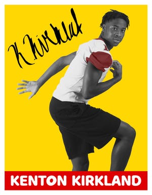 Editor's Note: Photo Illustration. Safety Kenton Kirkland from William M. Raines High School is a 2022 Super 11 pick, shown in portrait, Friday, July 8, 2022 in Jacksonville.