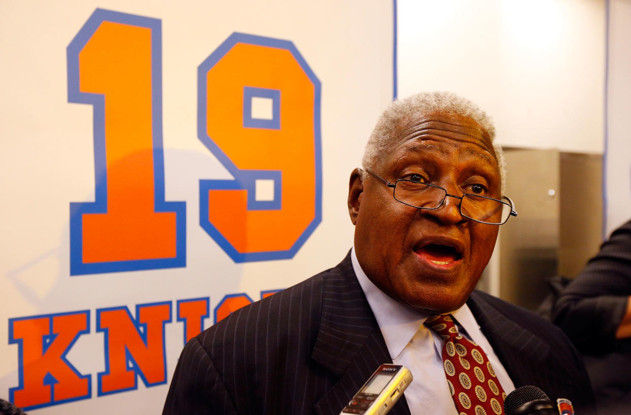 The New York Knicks honored Willis Reed and their 1972-73 roster on the 40th anniversary of the franchise&#39;s last NBA championship campaign. (Jim McIsaac/Getty Images)