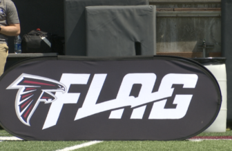 Atlanta Falcons host girls flag football camp