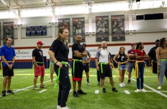 Broncos welcome impressive turnout for girls’ high school flag football coaching clinic