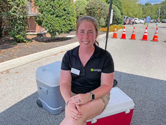 Newly appointed Recreation and Event Manager Rachel Malone takes a breather during the annual Art Fest at the Farragut Community Center Sept. 10, 2023.