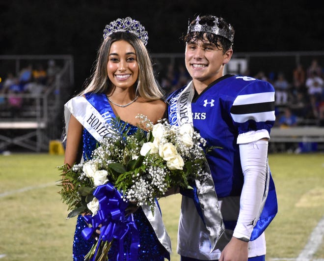 Destin High School crowned Atianna Vallianatos and Brandon Harnish as queen and king during halftime of Friday's nights game. This is the schools first homecoming royalty.