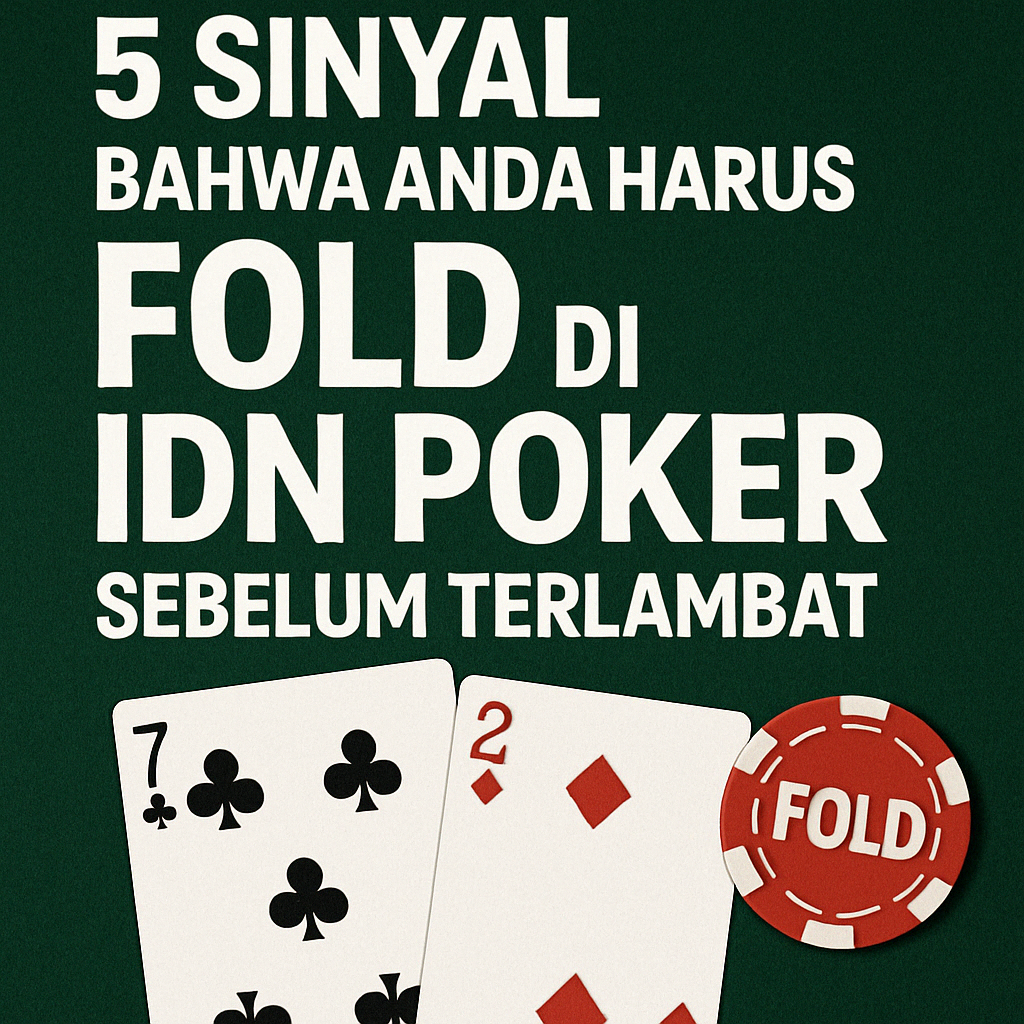 5 Tanda Bahwa Kamu Harus Fold Kartu IDN Poker