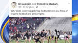 Community outraged over reporter’s ‘lingerie,’ ‘pillow fights’ comments on high school girls flag football team