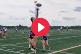 Female WR Makes One-Handed Catch Look Easy in Flag Football Game