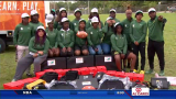 Junior Dolphins donate football equipment to local youth football teams – WSVN 7News | Miami News, Weather, Sports