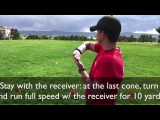Youth Flag Football Drill – Defense Backpedal Drill – Coverage – DB Skills | Flag football for kids